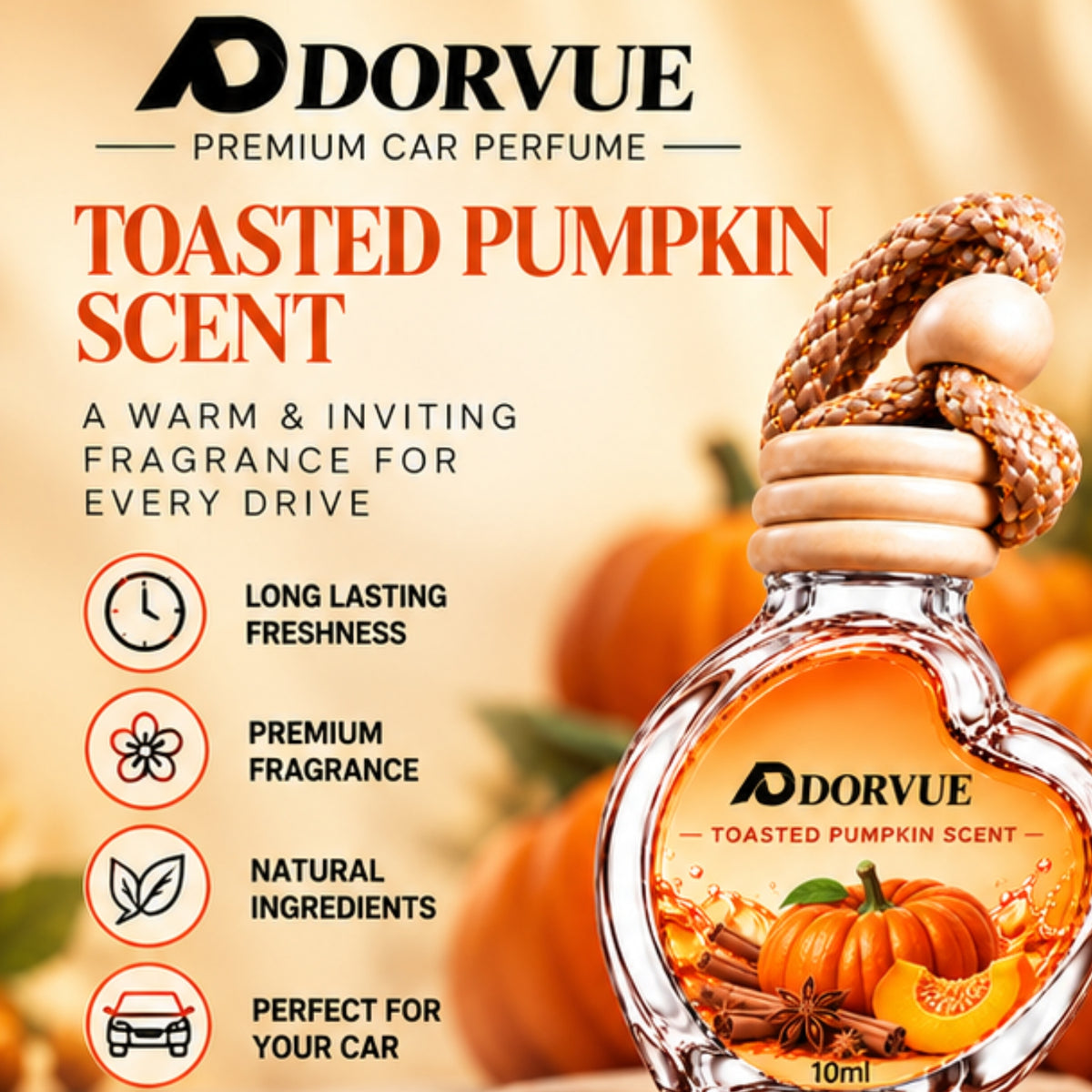 Toasted Pumpkin Automatic Air Car Freshener 10ml