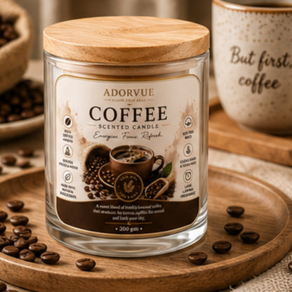 Coffee Scented Candle for Home Décor & Gifting | Natural Soy Wax Aromatherapy Candle