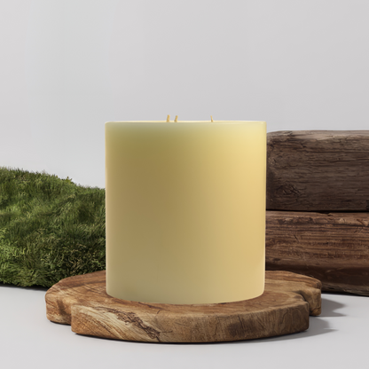 90% Soy 10% Paraffin 3 Wick Handmade Pillar Candle 6X3 Inches