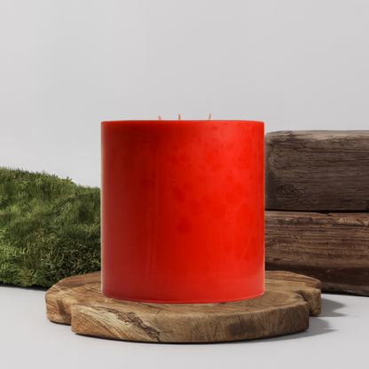 90% Soy 10% Paraffin 3 Wick Handmade Pillar Candle 6X3 Inches