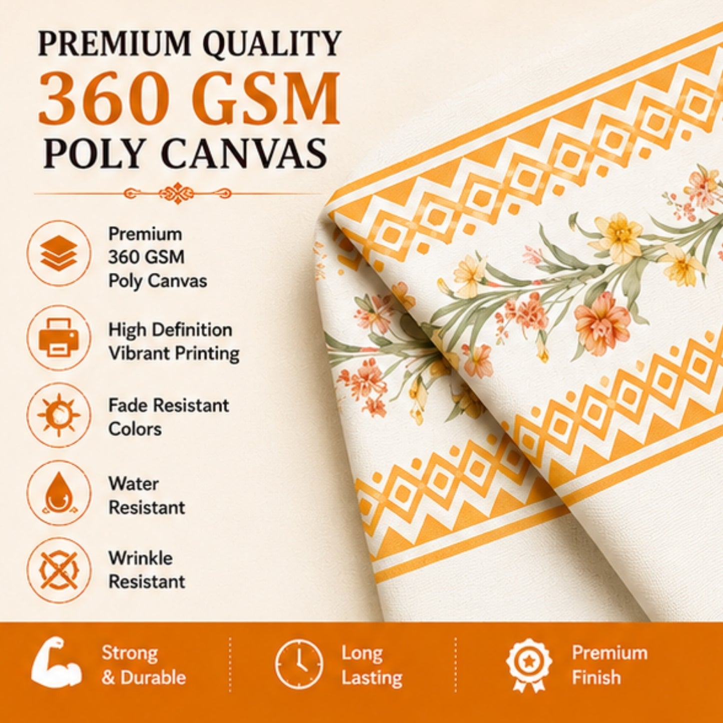 Floral Motifs Toran for Main Door Entrance, Window, Pooja Mandir & Housewarming Gift