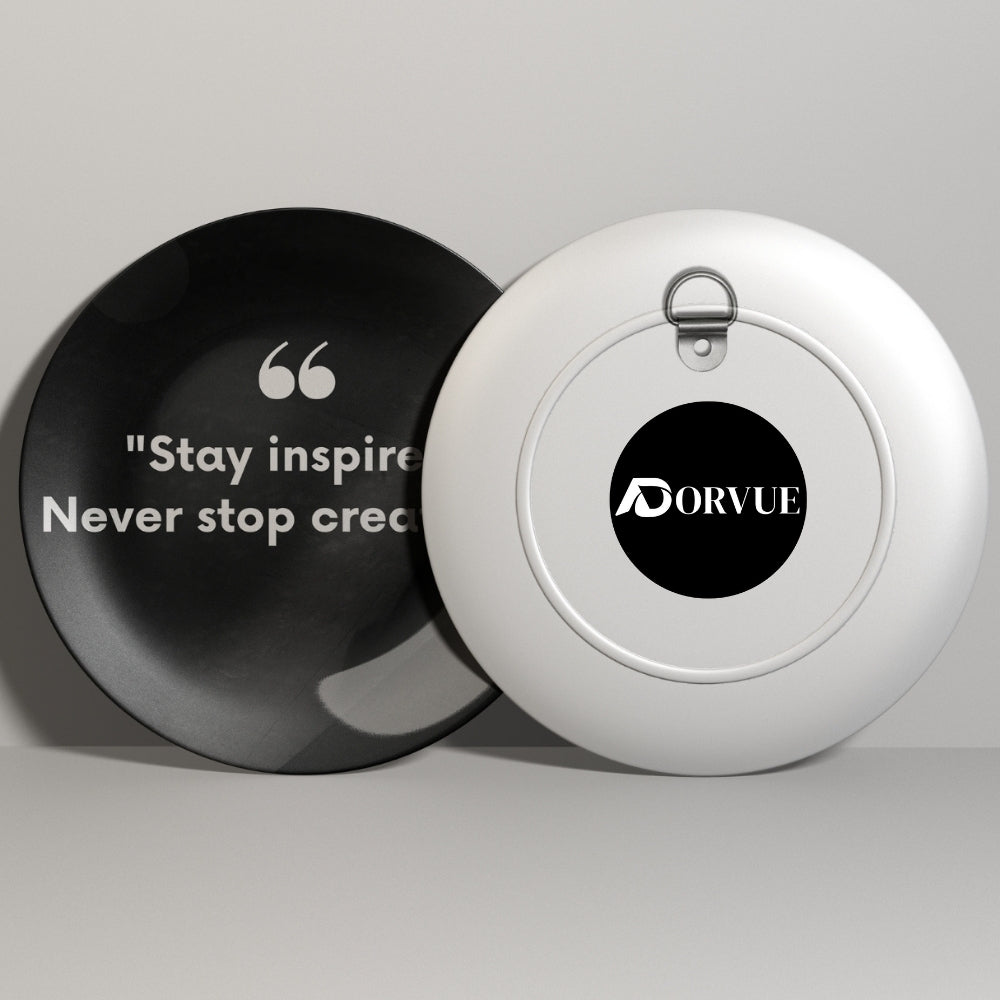 Stay Inspired Quote Home Decor Ceramic Wall Plate