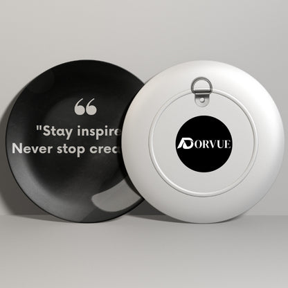 Stay Inspired Quote Home Decor Ceramic Wall Plate