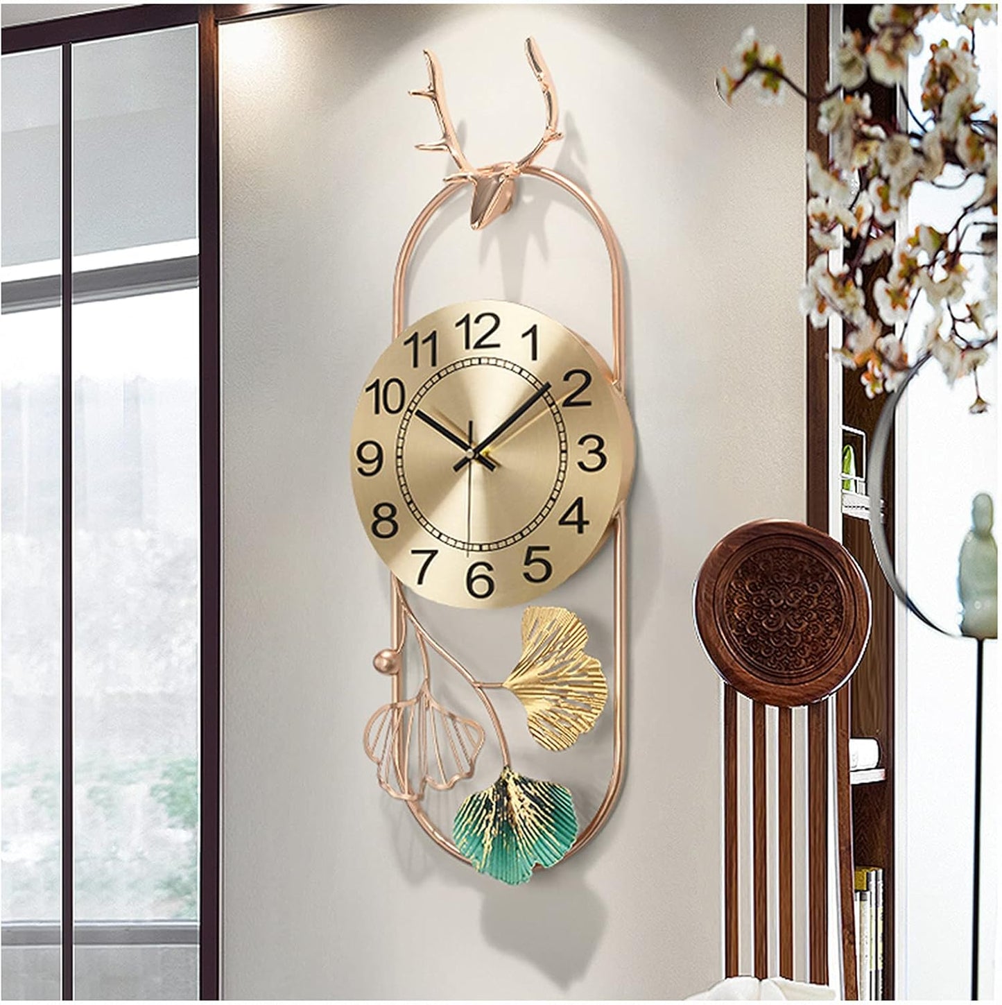 Oval Wall Clock 28X8 Inches