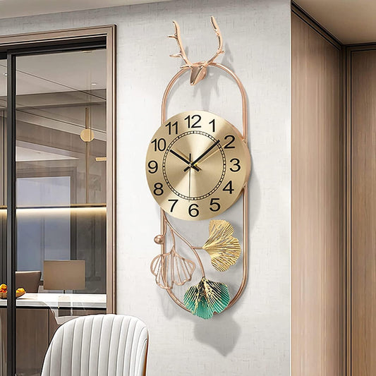 Oval Wall Clock 28X8 Inches