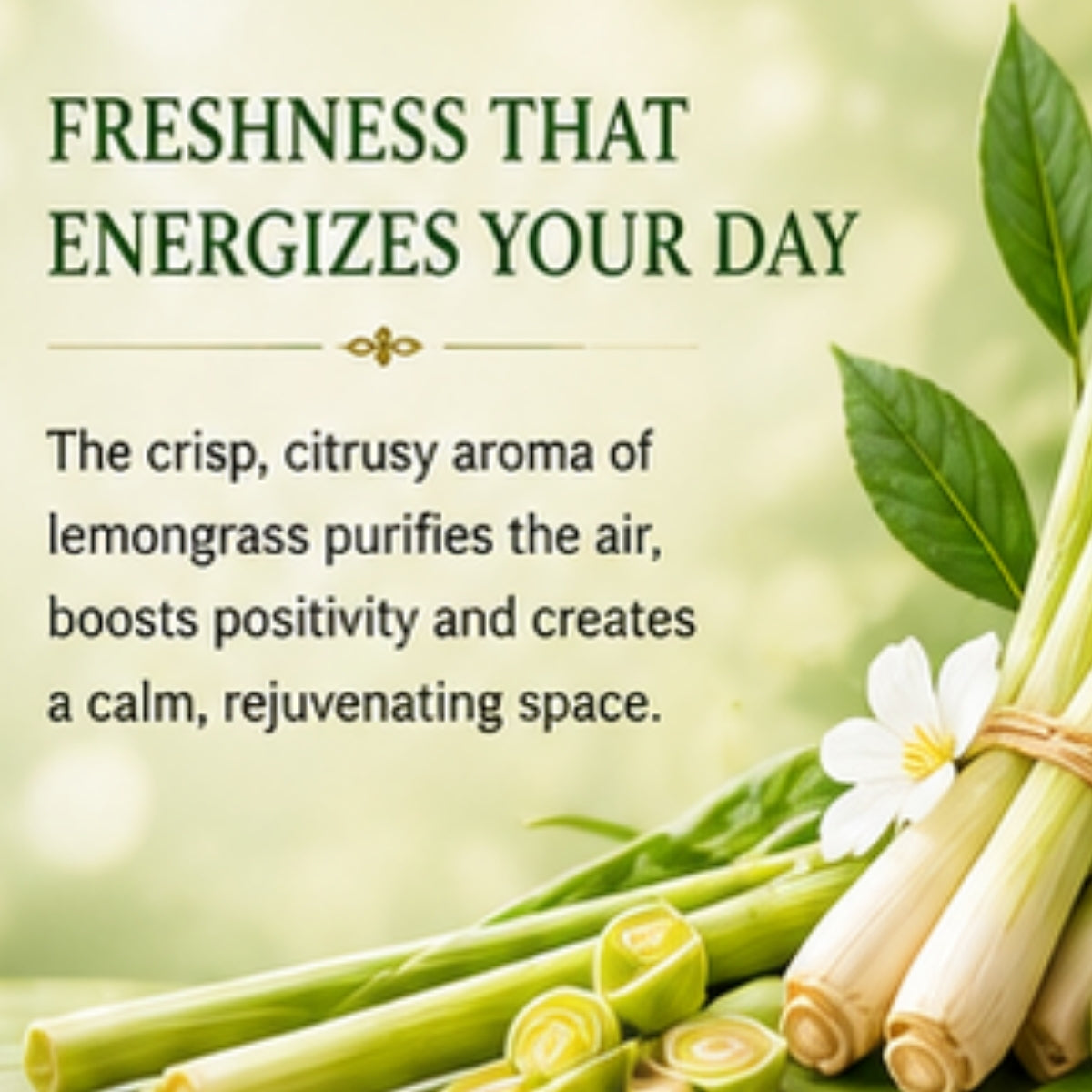 Lemongrass Scented Candle for Home Decor & Gifting | Natural Soy Wax Aromatherapy