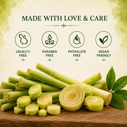 Lemongrass Scented Candle for Home Decor & Gifting | Natural Soy Wax Aromatherapy