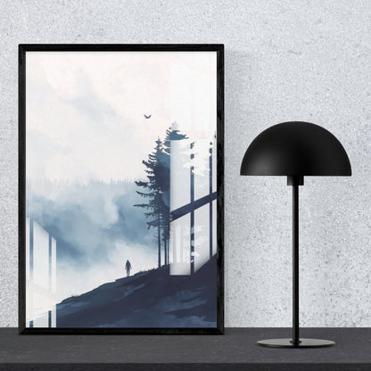 Beyond the Trees Metal Print With or Without Frame Wall Art