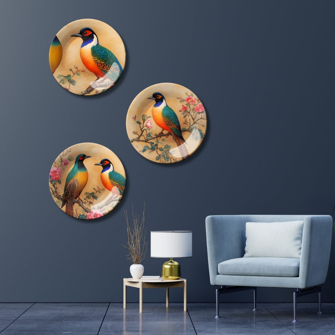 Set of 3 Feathered Wings Home Décor Wall Plates