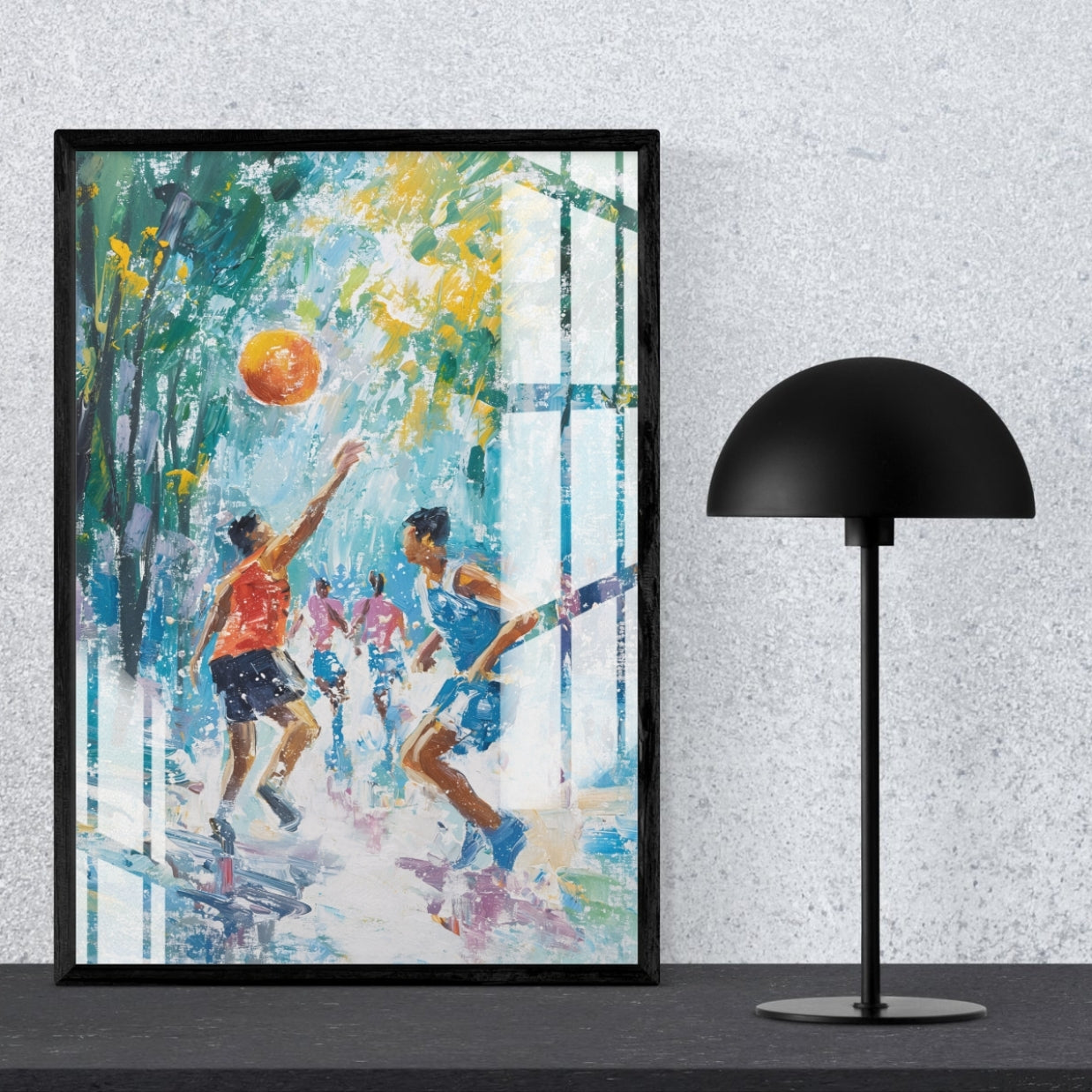 Chasing the Ball Metal Print With or Without Frame Wall Art