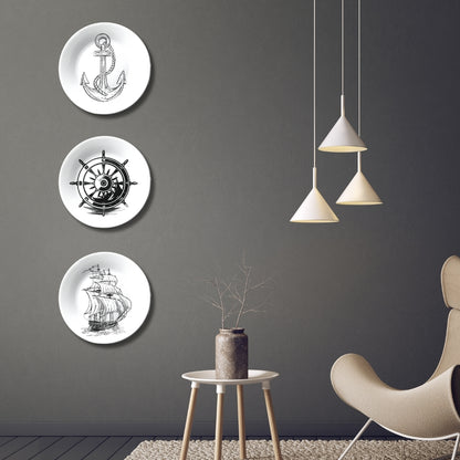 Set of 3 Sailor’s Charm Nautical Home Décor Wall Plates