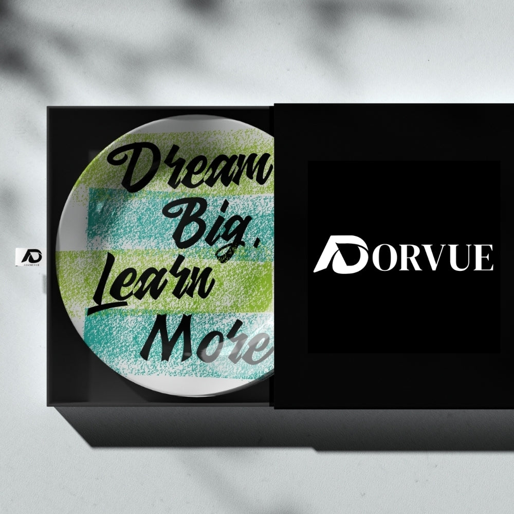 Dream Big Learn More Home Decor Ceramic Wall Plate