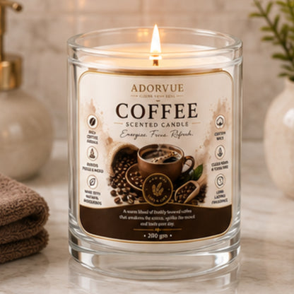 Coffee Scented Candle for Home Décor & Gifting | Natural Soy Wax Aromatherapy Candle