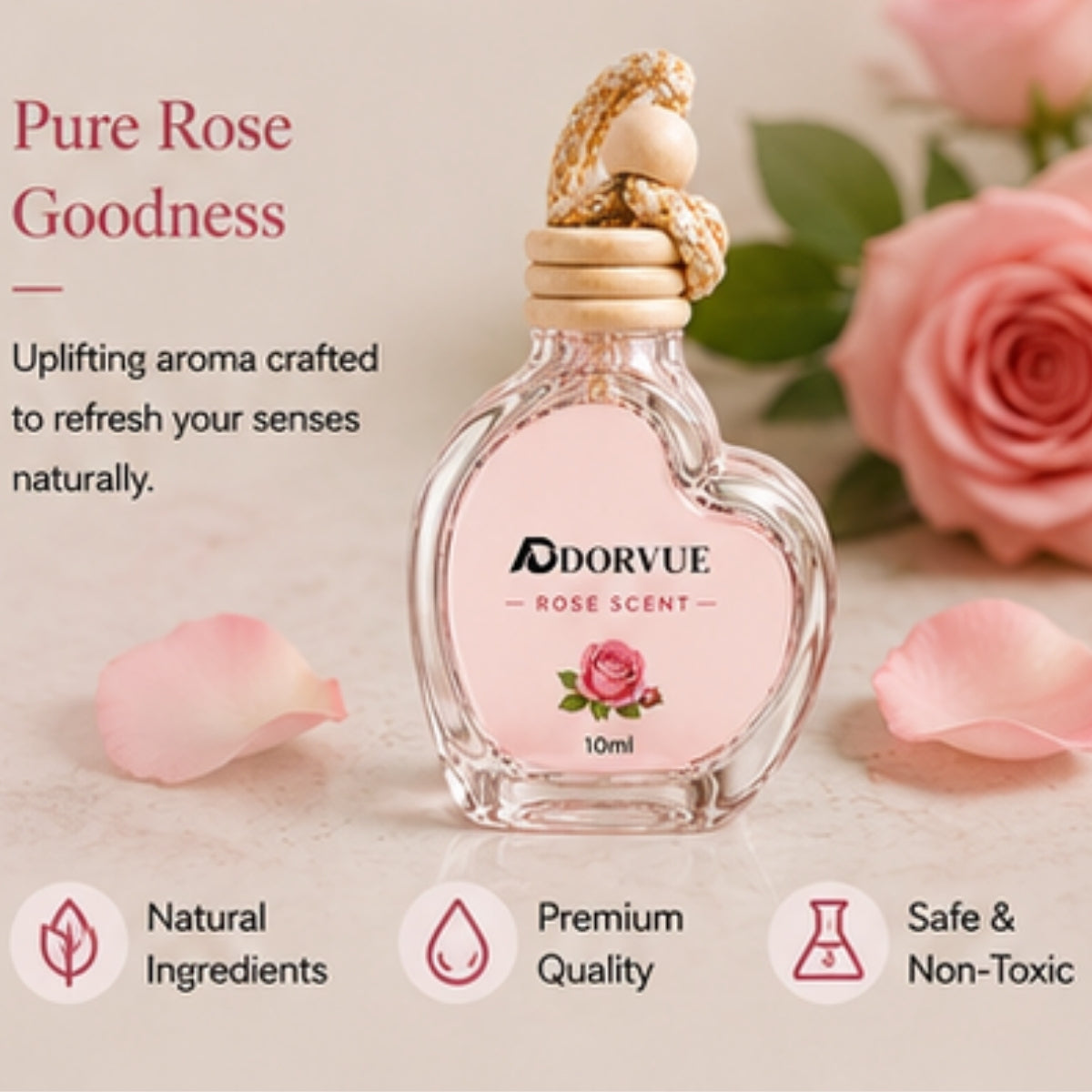 Rose Automatic Air Car Freshener 10ml