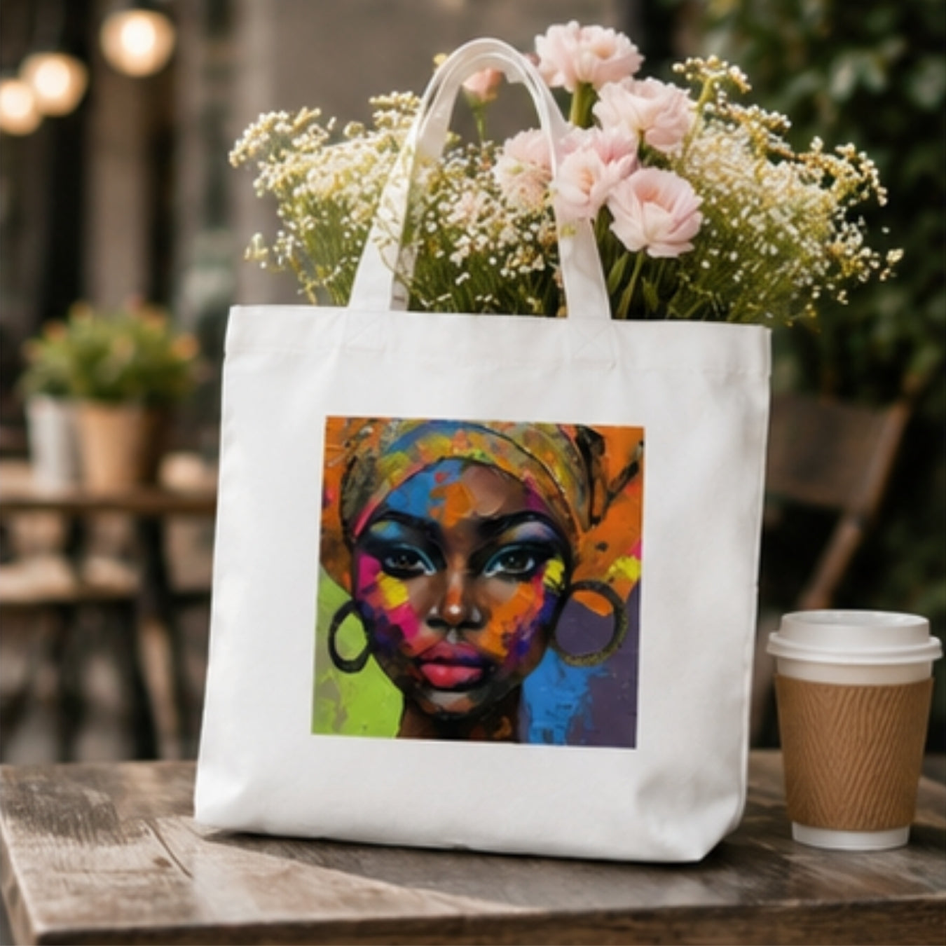 Abstract Premium Reusable Unique Art Printed Tote Bag Stylish Eco-Friendly Cotton Handbags, Canvas Bags for College, Shopping, Office, Travel, Grocery Runs, Beach Day and Casual Outings