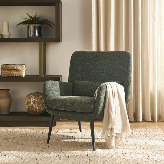 CozyThrone Armchair in Pine Green