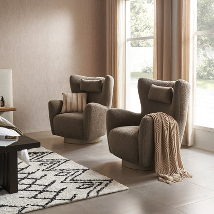 SnuggleSeat Swivel Armchair in Teddy Brown