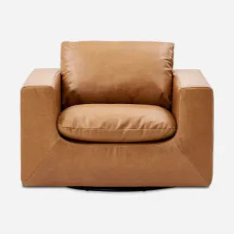 Savannah Leather Swivel Armchair