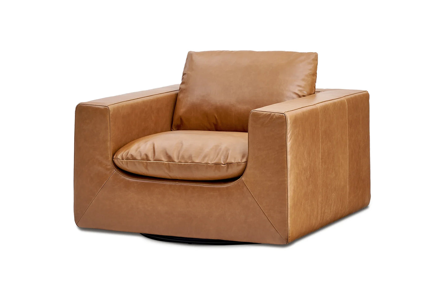 Savannah Leather Swivel Armchair