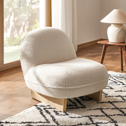 Elite Curve Chair in Teddy White