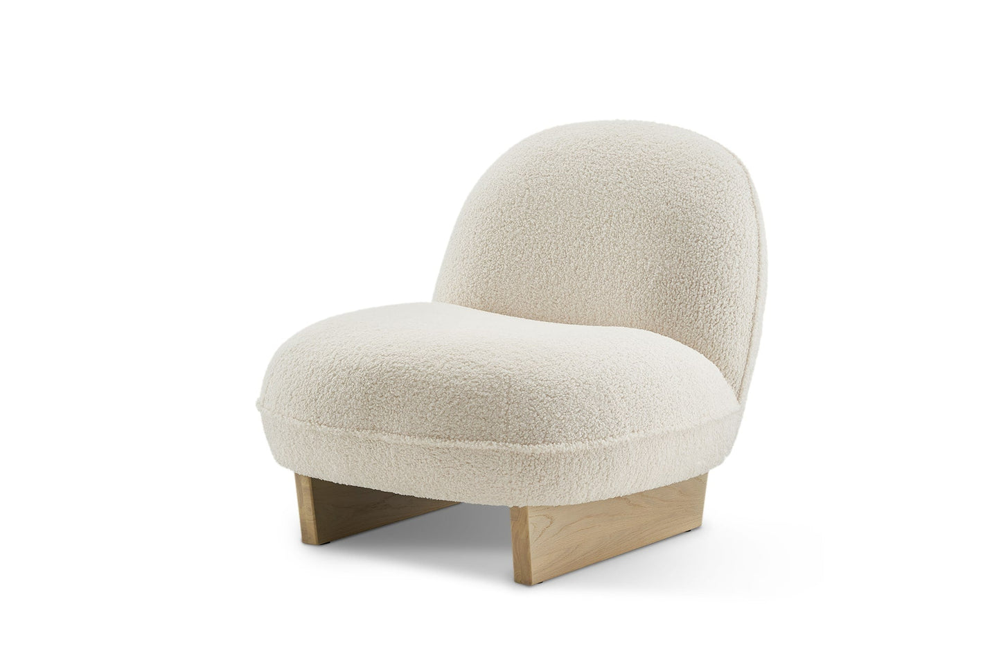 Elite Curve Chair in Teddy White