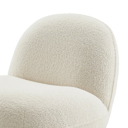 Elite Curve Chair in Teddy White