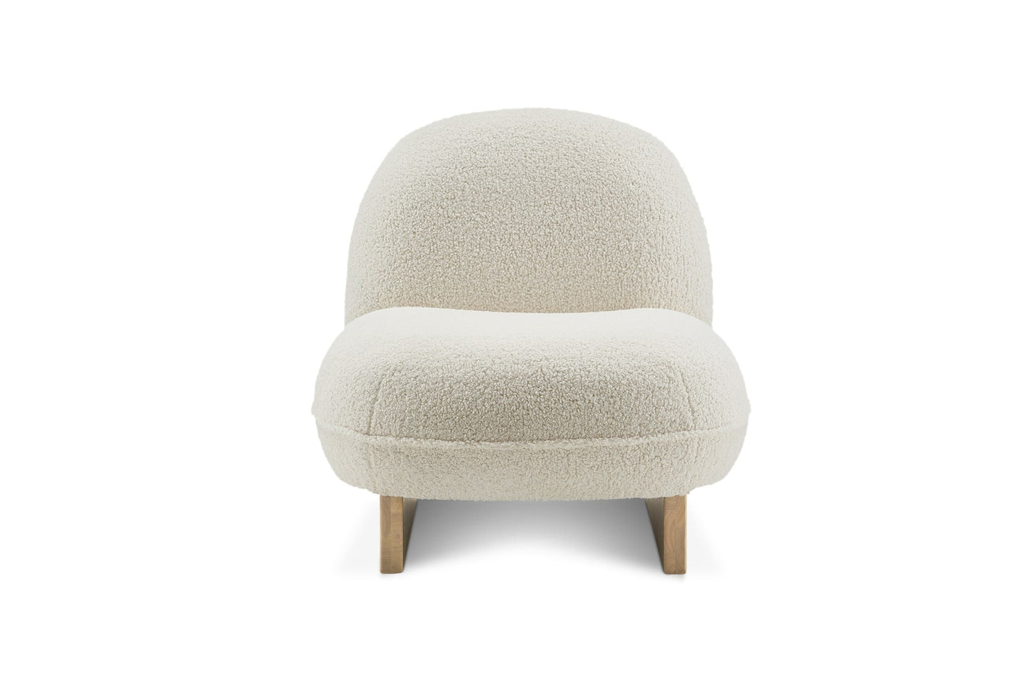 Elite Curve Chair in Teddy White