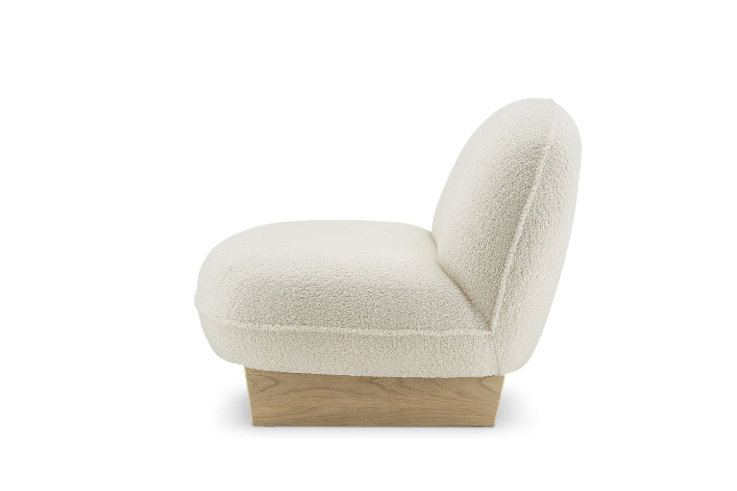 Elite Curve Chair in Teddy White