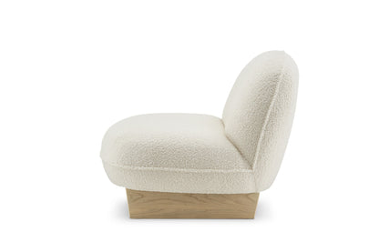 Elite Curve Chair in Teddy White