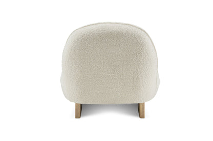 Elite Curve Chair in Teddy White