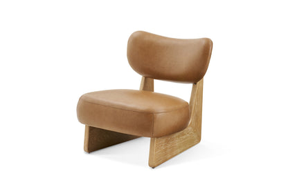 Performance Leather Chair in Caramel