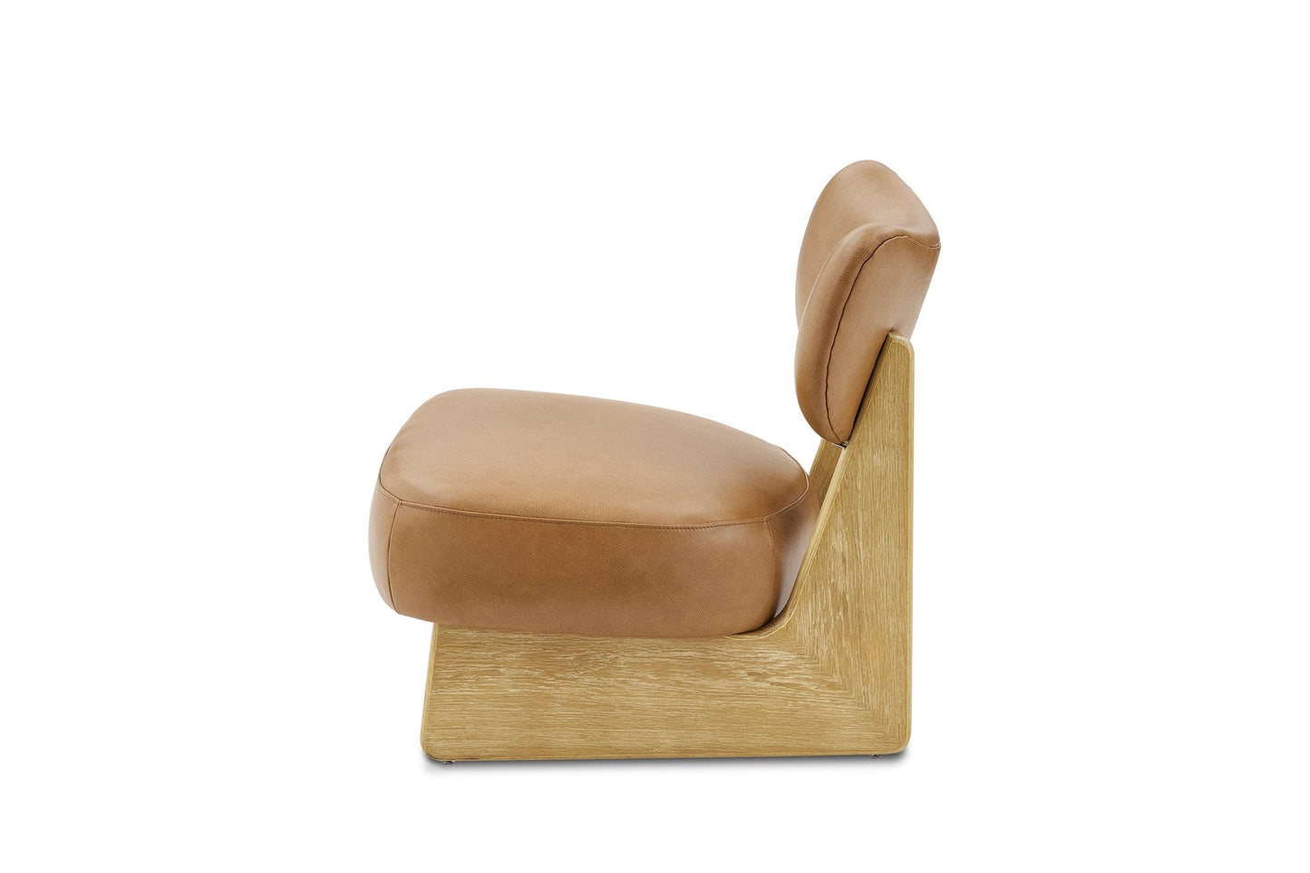 Performance Leather Chair in Caramel