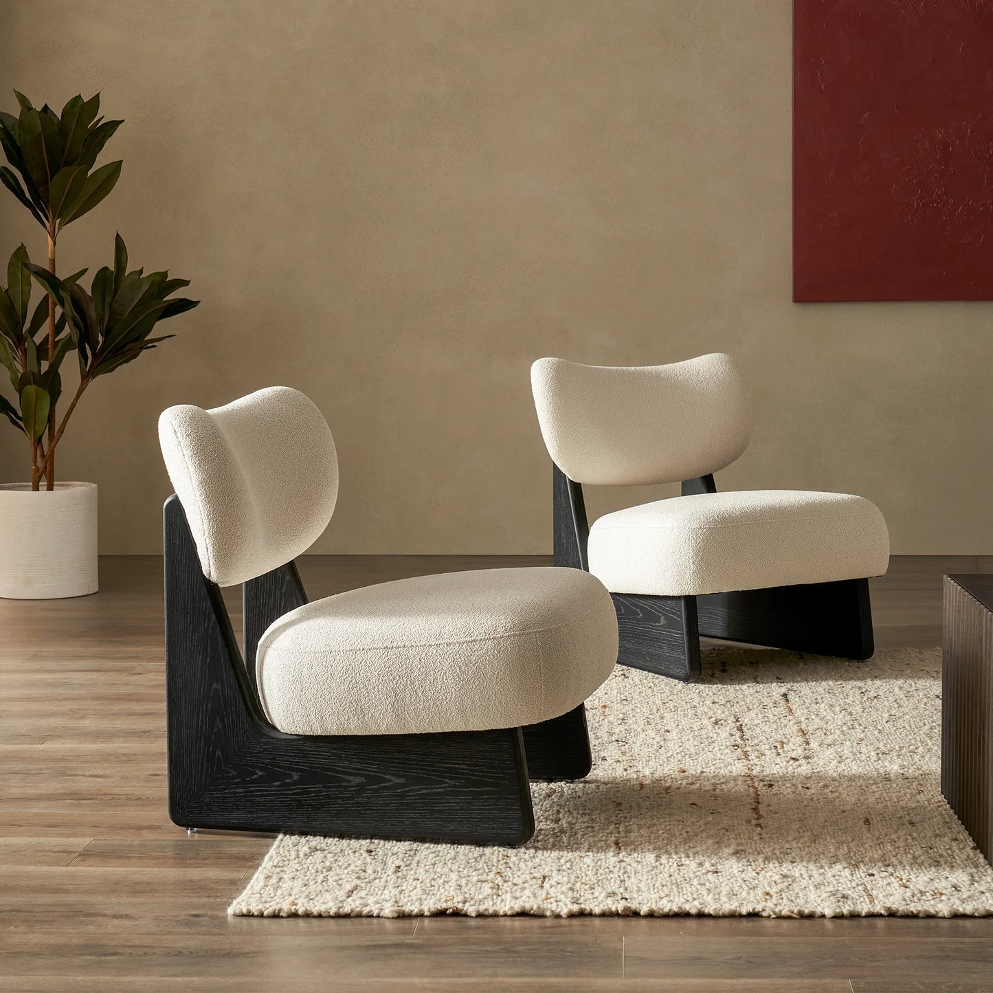 Performance Bouclé Chair in Beige