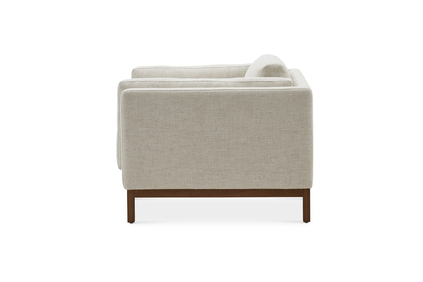 Velour Fabric Armchair in Pearl Beige