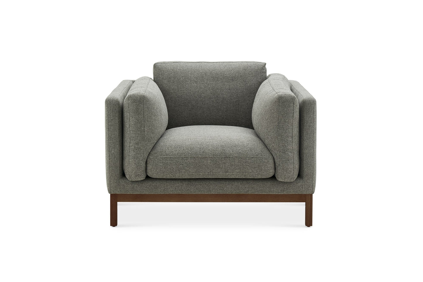 Velour Fabric Armchair in Graphite Grey