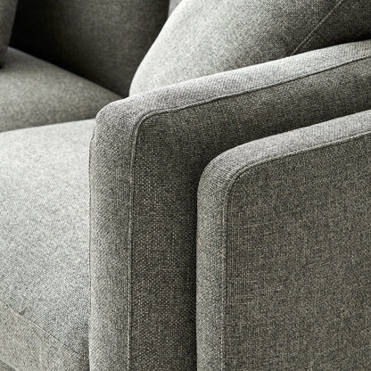 Velour Fabric Armchair in Graphite Grey