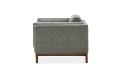 Velour Fabric Armchair in Graphite Grey