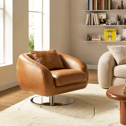 Legacy Rest Leather Swivel Armchair