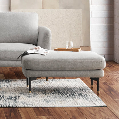 CozyPair Armchair with Ottoman in Dove Grey