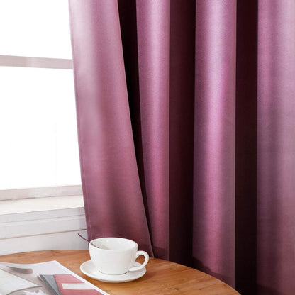 Set of 2 Faux Silk Blackout Drapes Curtains Lavender