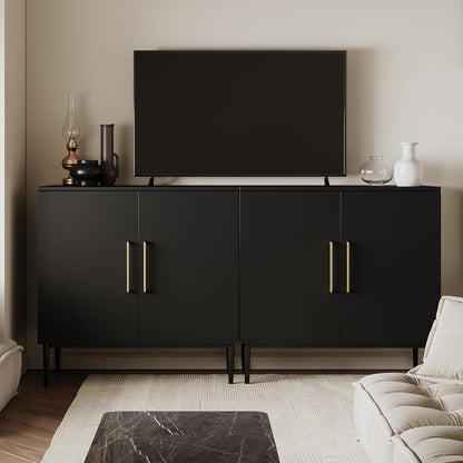 Modern Black Accent Storage Cabinet