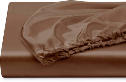 Silk Satin Fitted Sheet With Pillow Covers