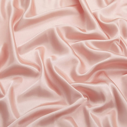 Silk Satin Fitted Sheet With Pillow Covers Blush Pink