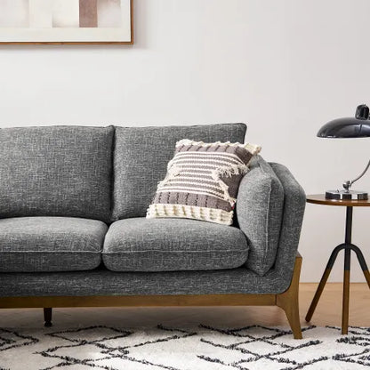 ModuLuxe Sectional Sofa with Ottoman In Graphite Gray