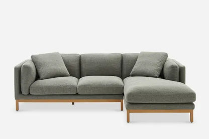 Regalia Luxe Chaise Sectional Sofa In Grey