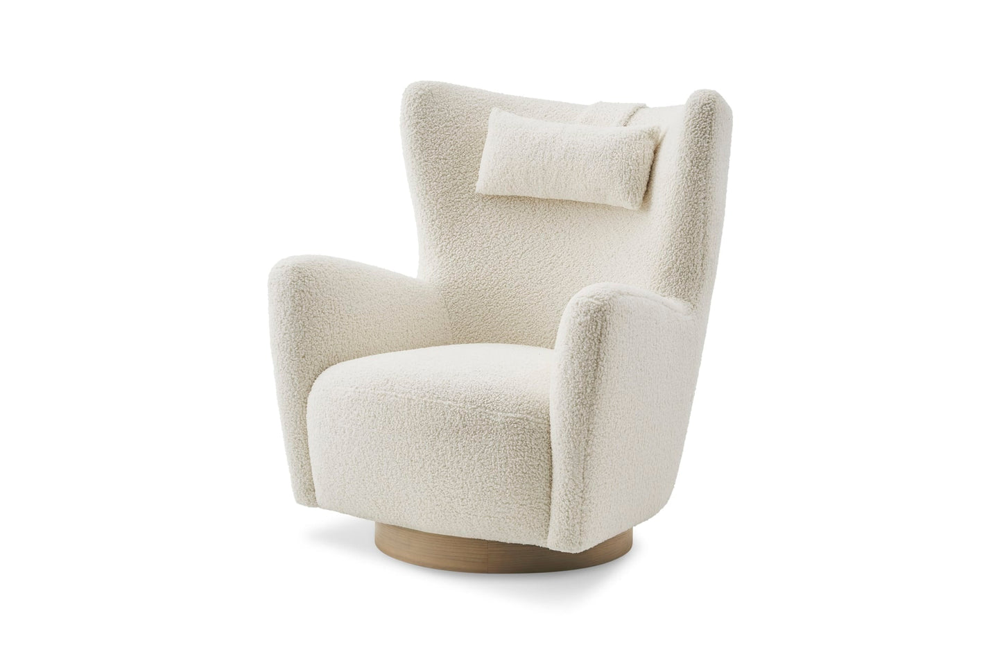 SnuggleSeat Swivel Armchair in Teddy White