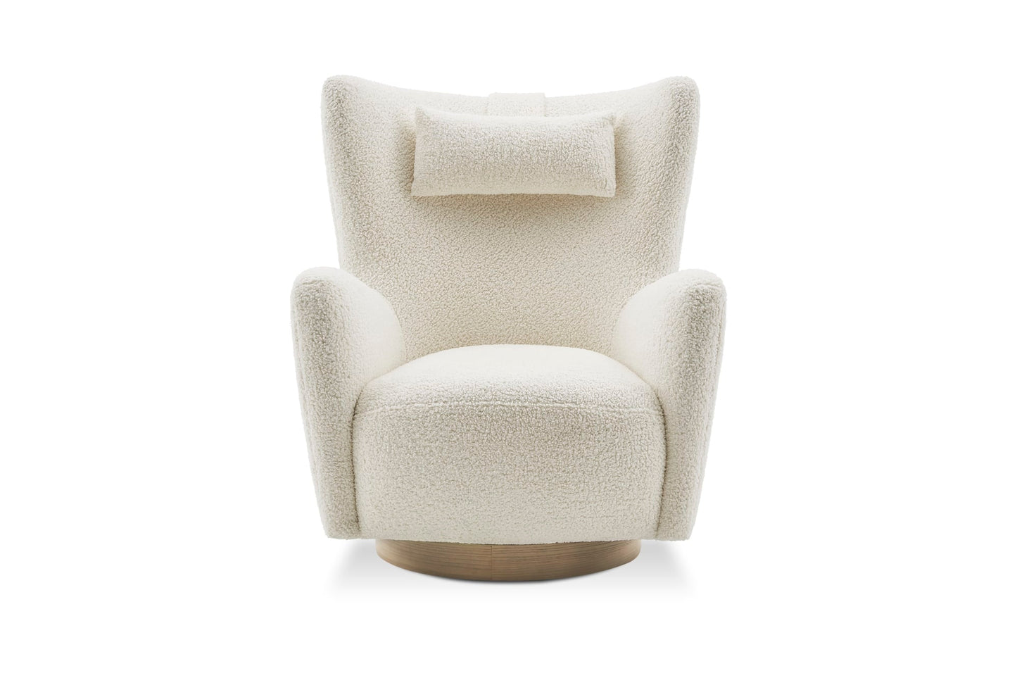 SnuggleSeat Swivel Armchair in Teddy White