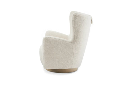 SnuggleSeat Swivel Armchair in Teddy White