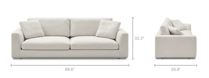 LuxeForm Sofa With Cushions in Ivory