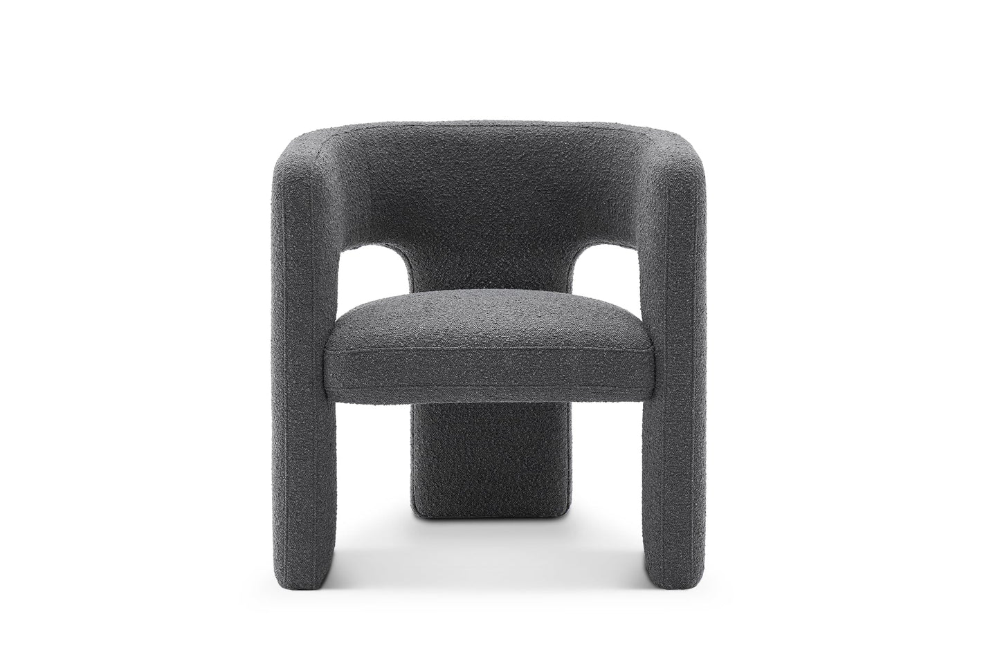 FormaLuxe Bouclé Armchair in Storm Grey